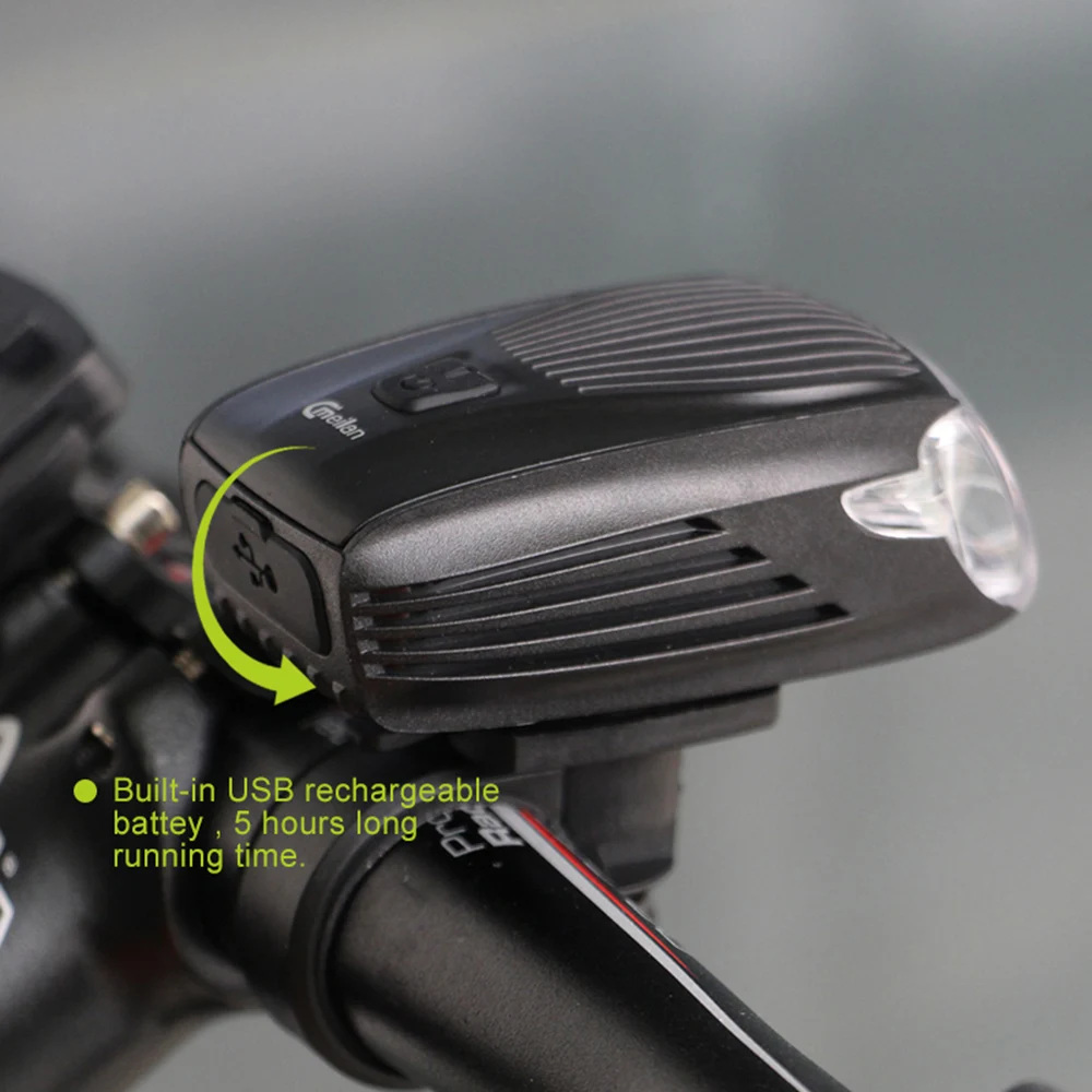 Flash Deal Meilan Bike Front Light MTB Intelligent USB Rechargeable Bike Lamp Safety Riding Bike Light Waterproof 12