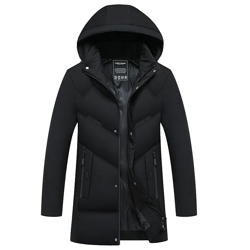 

2019 Winter New Style Deconstructable Mid-length Men Hooded down Jacket Cotton-padded Clothes Slim Fit Versatile Cotton-padded C