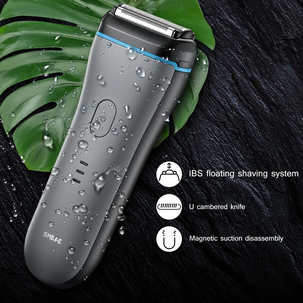 Xiaomi SMATE ST-W382 электробритвы портативная мощная Водонепроницаемая Мужская электрическая бритва Магнитная режущая головка