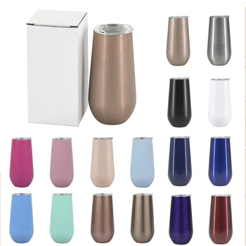 

16color 6OZ Swig Egg Wine Tumbler Stainless Steel Thermos Flask Vacuum Insulated Cold Beer Cup Travel Coffee Mug Water Bottle