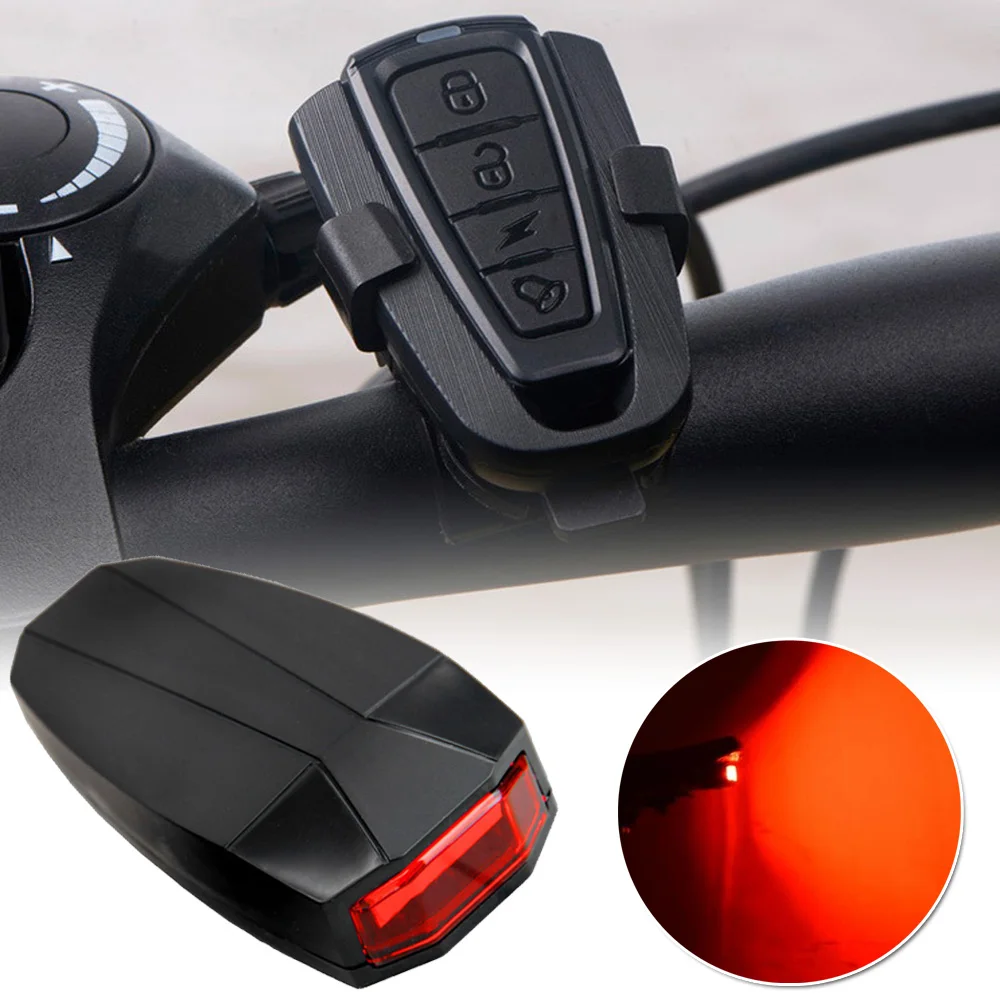 

Antusi A6 3 In 1 Bike Bicycle Wireless Rear Tail Light Remote Control Alarm Lock 3.7V 800mA lithium Alarm taillight