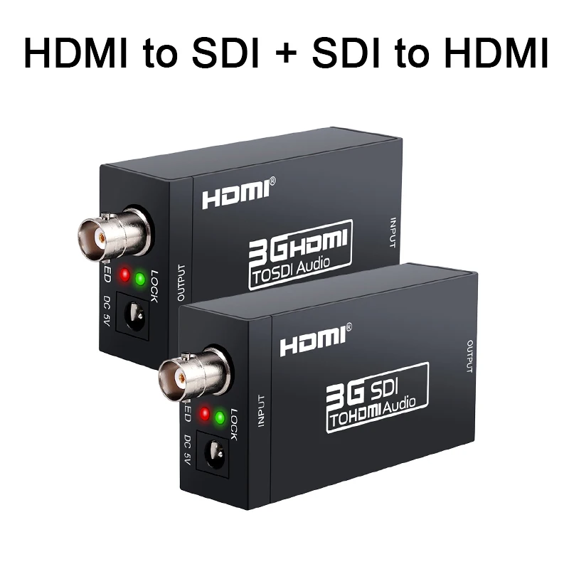 3g HDMI в SDI конвертер/SDI в HDMI адаптер аудио HD-SDI/3G-SDI адаптер BNC 1080P ЦАП конвертер для монитора HDTV - Цвет: Синий