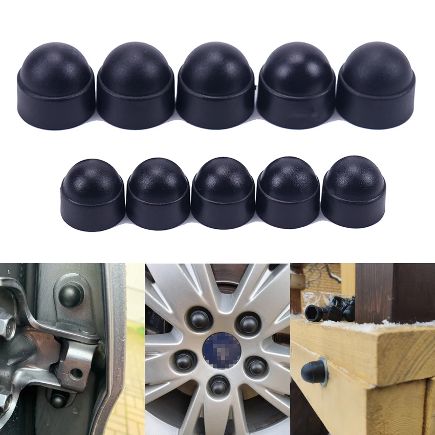 20PCS M8 M10 Bolt Nut Dome Protection Caps Covers Exposed Protect Against Weathering Hexagon Plastic Nuts Caps