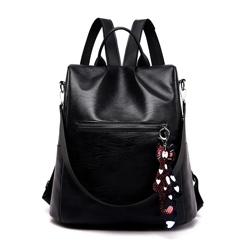 

2019 New Style PU Backpack Hot Selling Korean-style Shoulder Casual Travel Bag Large Capacity WOMEN'S Bag Bag