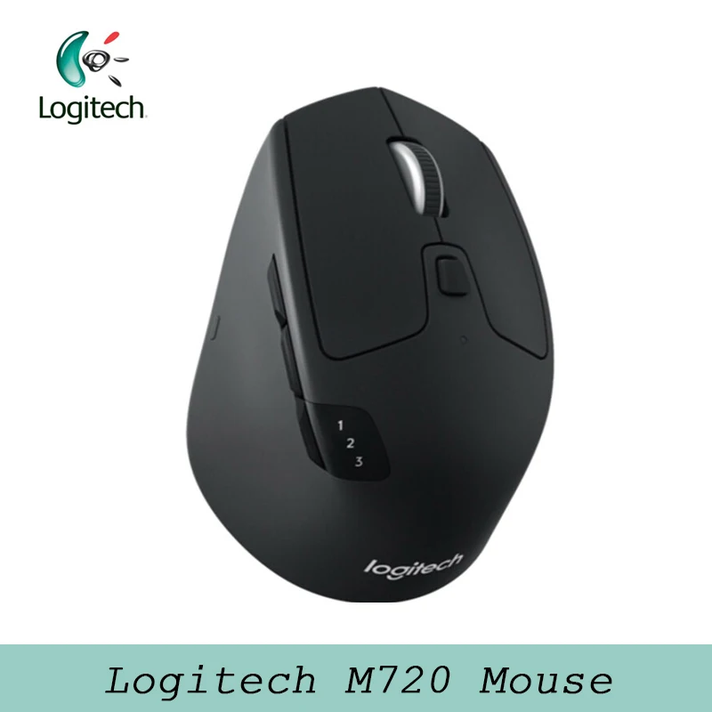 Беспроводная Mousewith-2-4G с несколькими устройствами logitech M720 Triathalon-Беспроводная Optical-Trackball-Ergonomic-Mouse-Gamer-for-Windos-10-8