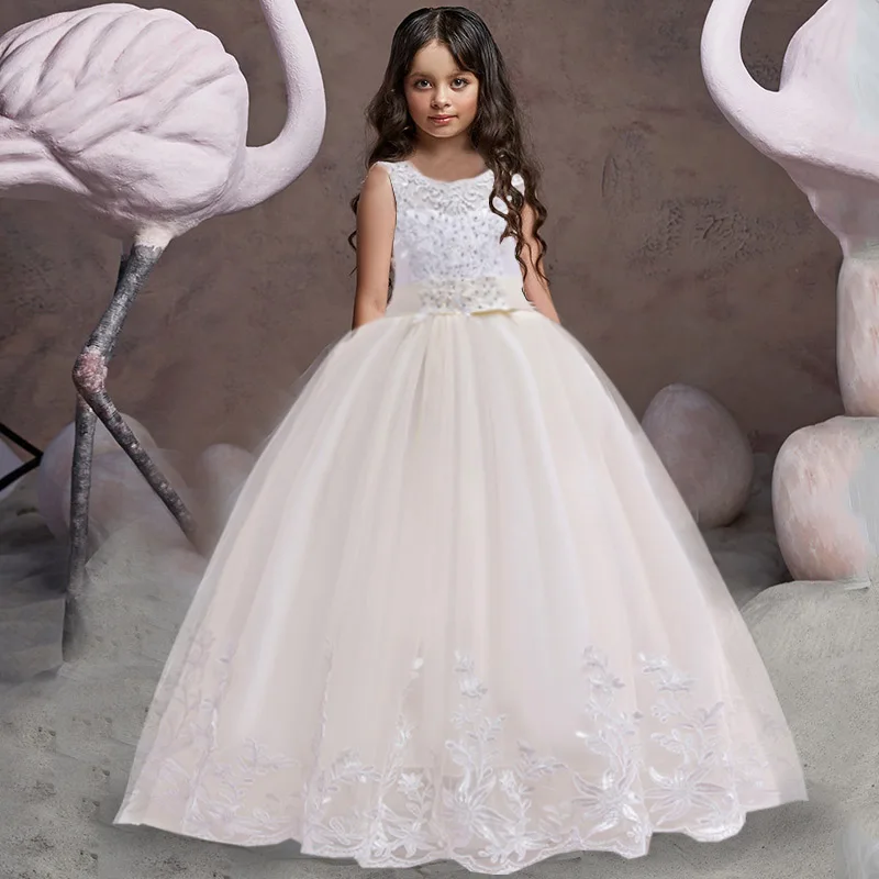 Christmas Girls Long Bridesmaid Dress 10 12 Years