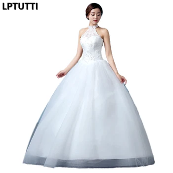 

LPTUTTI Appliques CRYSTAL New Plus Size Princess Bridal Marriage Gown Bride Simple Party Events Long Luxury Wedding Dresses