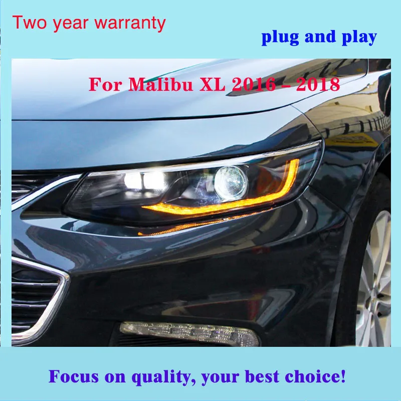 Автомобильный Стайлинг для Chevrolet Malibu XL фары для- Malibu светодиодный фонарь DRL Bi-Xenon/светодиодный объектив Высокий Низкий Луч парковки