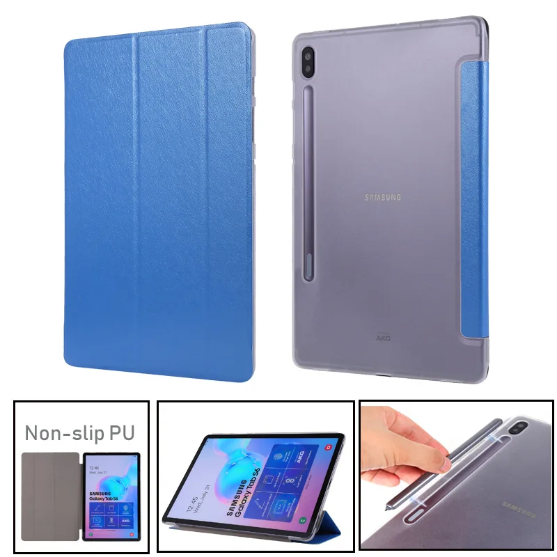 

Tablet case for funda Samsung Galaxy Tab S6 10.5 2019 Case SM-T860 SM-T865 PU leather flip cover stand case protective shell
