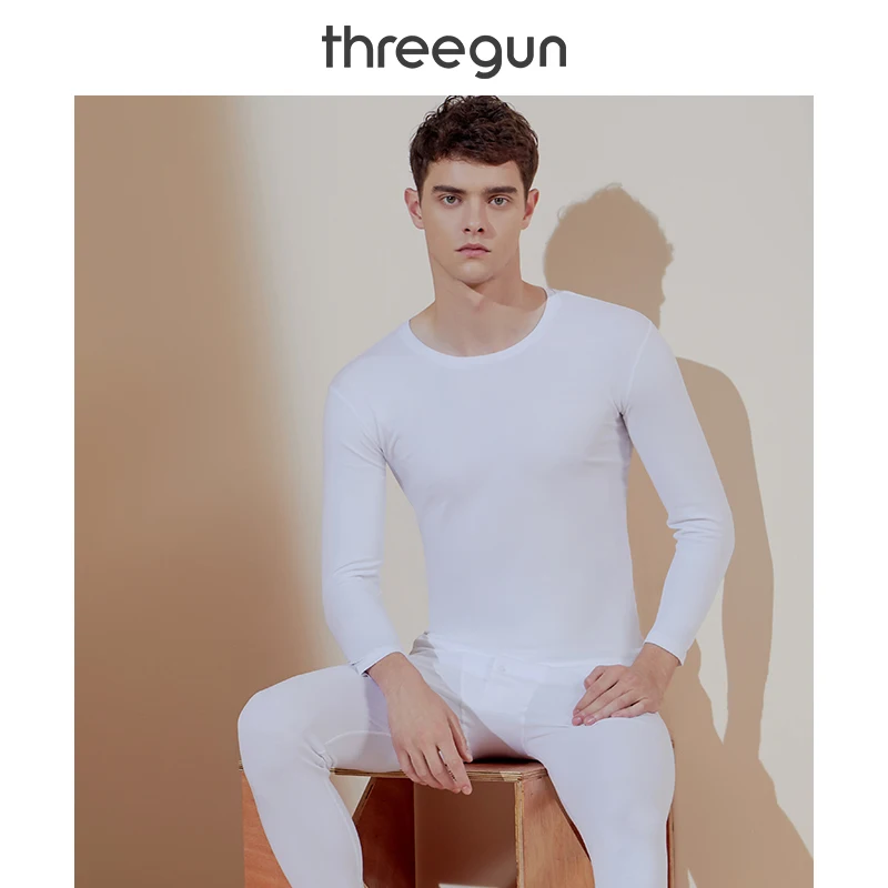 THREEGUN комплект термобелья для мужчин высокое качество Стеганный хлопок легкий