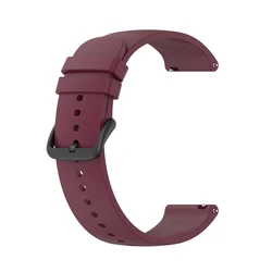 Versatile 22mm Silicone Sport Watch Band Bracelet for Enhanced Comfort and Style (Wine red)