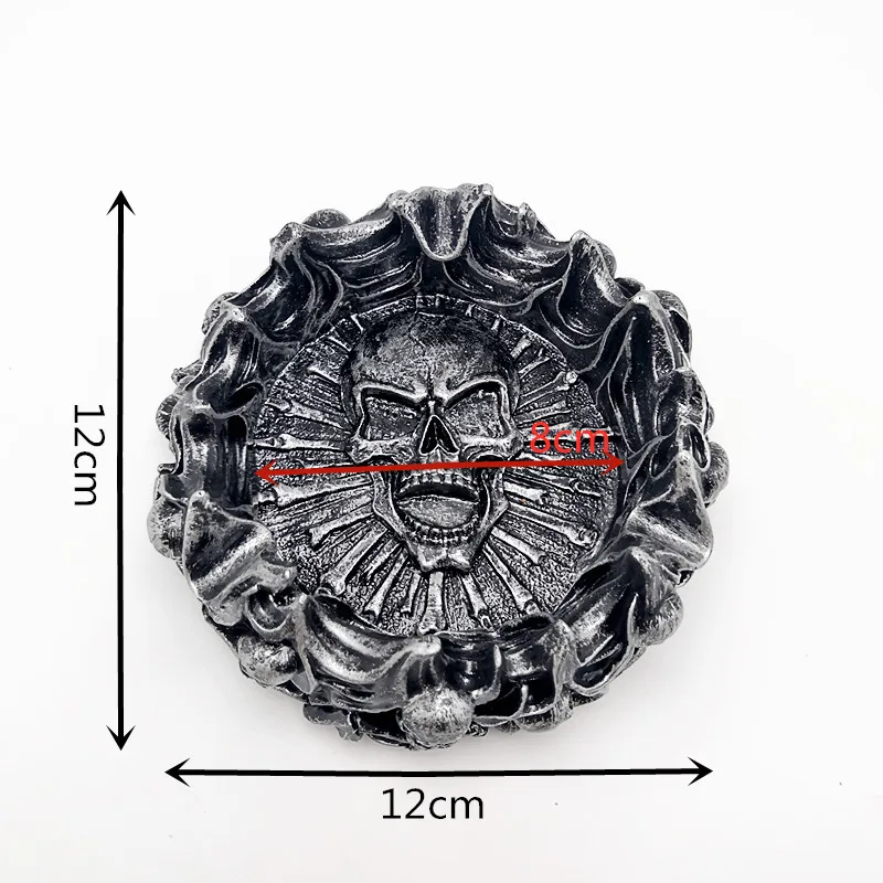 Flame skull ashtray silicone mold home decoration tools diy production gypsum resin concrete silicone mold