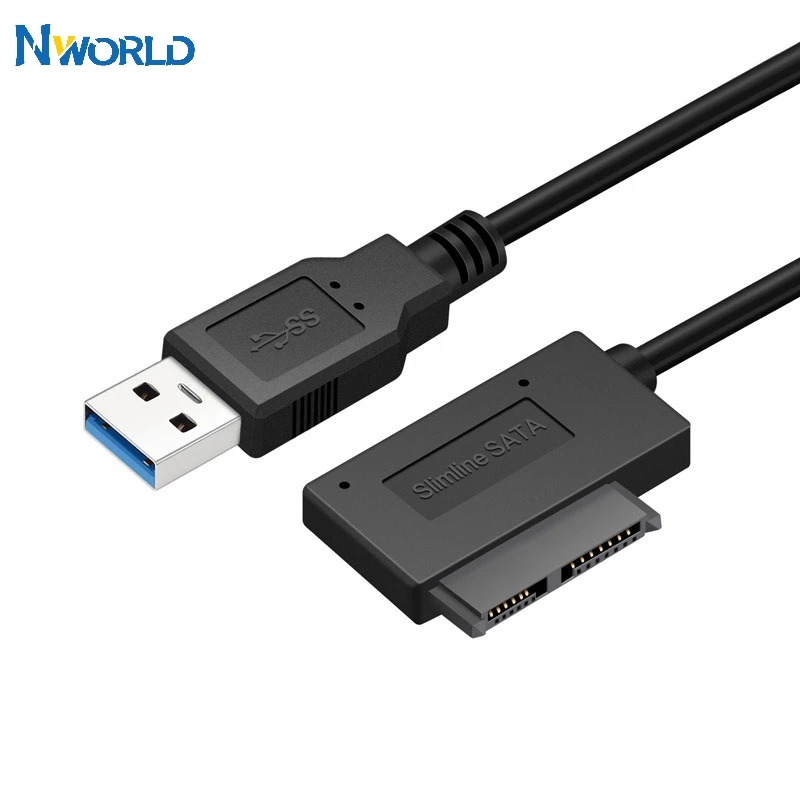 Кабель Переходник USB 3 0 на SATA 7 + 6(13pin) для жестких дисков 2 5 дюйма|Корпус жесткого