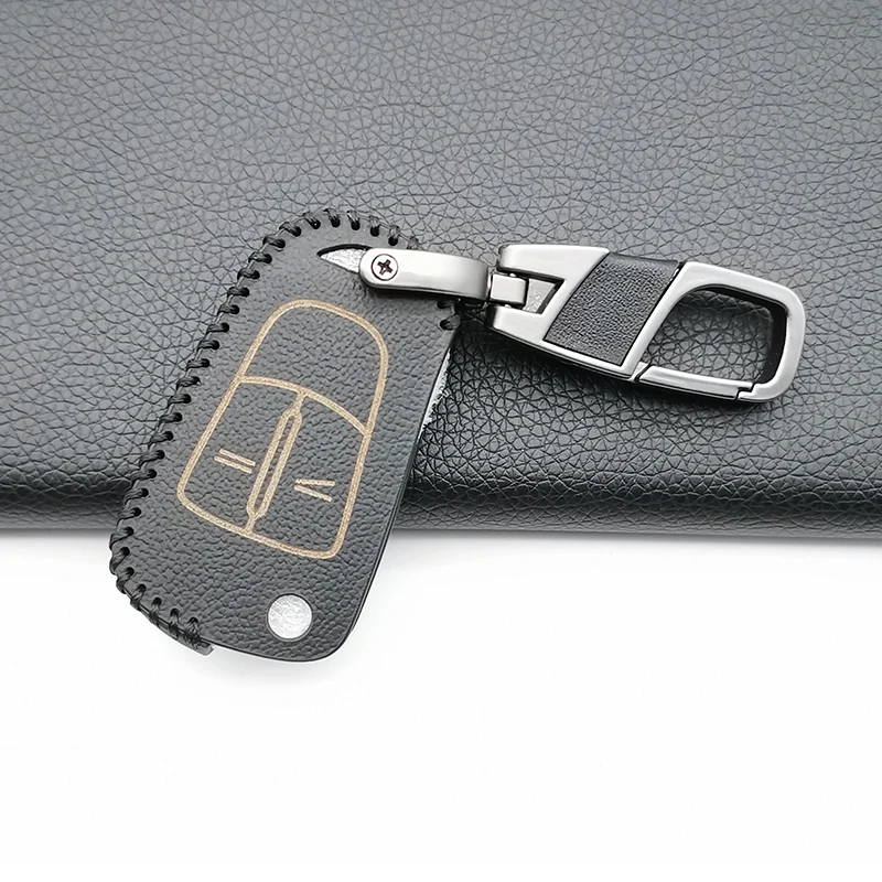 2 кнопки кожаный чехол для ключей автомобиля чехол для Opel Astra H Corsa D j insignia g vectra c mokka zafira чехол для ключей автомобиля