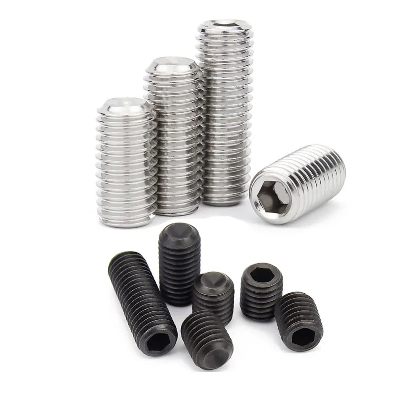 Lot De Vis à Tête Hexagonale Creuse En Acier Inox 304 - Norme DIN916 - Tailles M2 à M5 - Parfait Pour Le Bricolage Et La Réparation