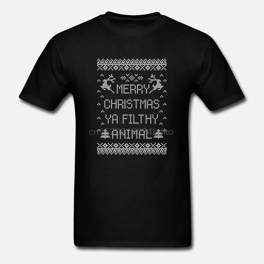 MERRY CHRISTMAS YA fulty ANIMAL футболка Рождество Забавный секретный санта Топ для мужчин и