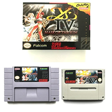 Máscara do Cartucho de Jogo do Sol para Snes Ntsc Pal Jogo de Vídeo ys iv