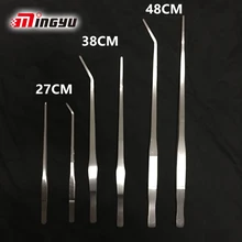 1 шт. растения пинцеты для травы инструмент из нержавеющей стали прямые и изогнутые 27 мм 38 мм 48 мм длина Аквариум пинцет для обслуживания инструмент