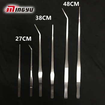 

1pc Plants Grass Tweezers Tool Stainless Steel Straight and Curved 27 MM 38MM 48MM Lenght Aquarium Maintenance Tweezer Tool
