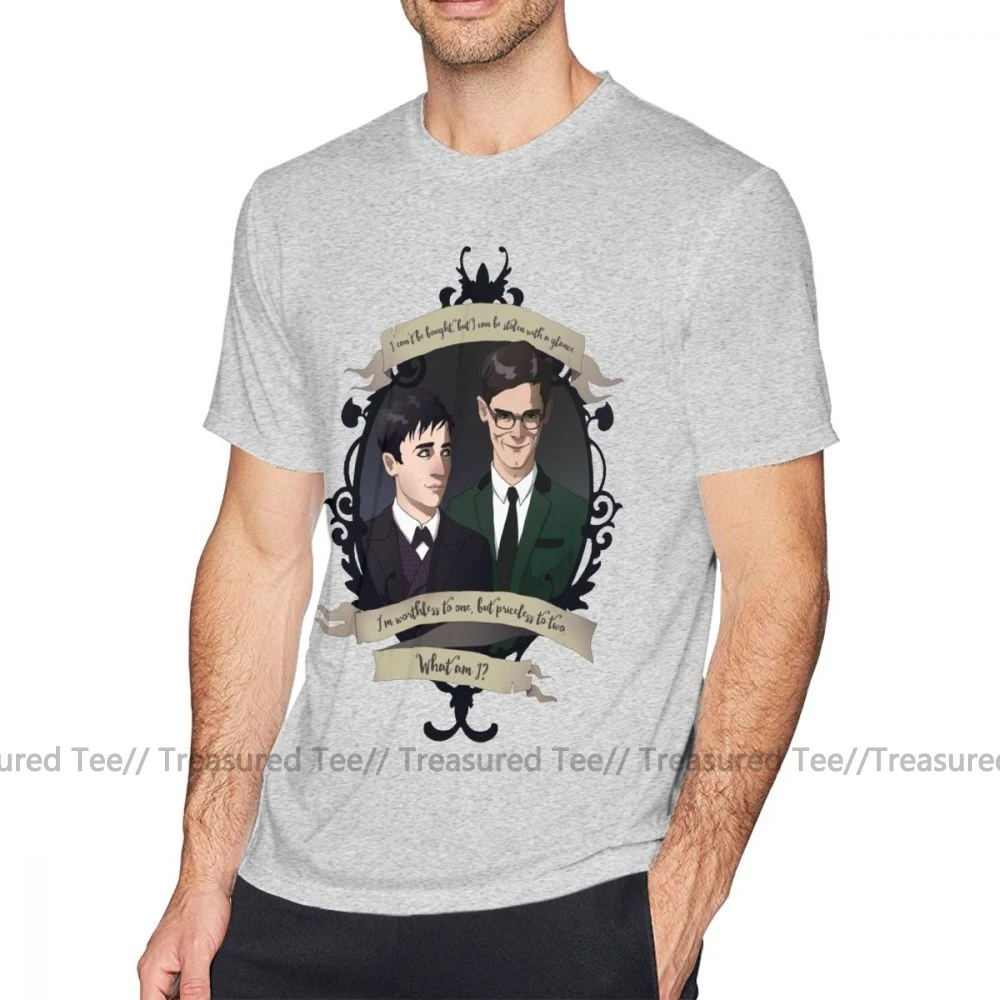Готэм футболка Освальд и Ed Nygmobblepot-Gotham Футболка с принтом модная футболка мужская с коротким рукавом 5x забавная хлопковая футболка - Цвет: Gray