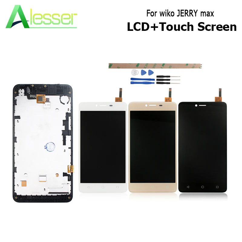 Alesser для Wiko JERRY/Jerry Max ЖК-дисплей + сенсорный экран рамка дигитайзер Замена телефона