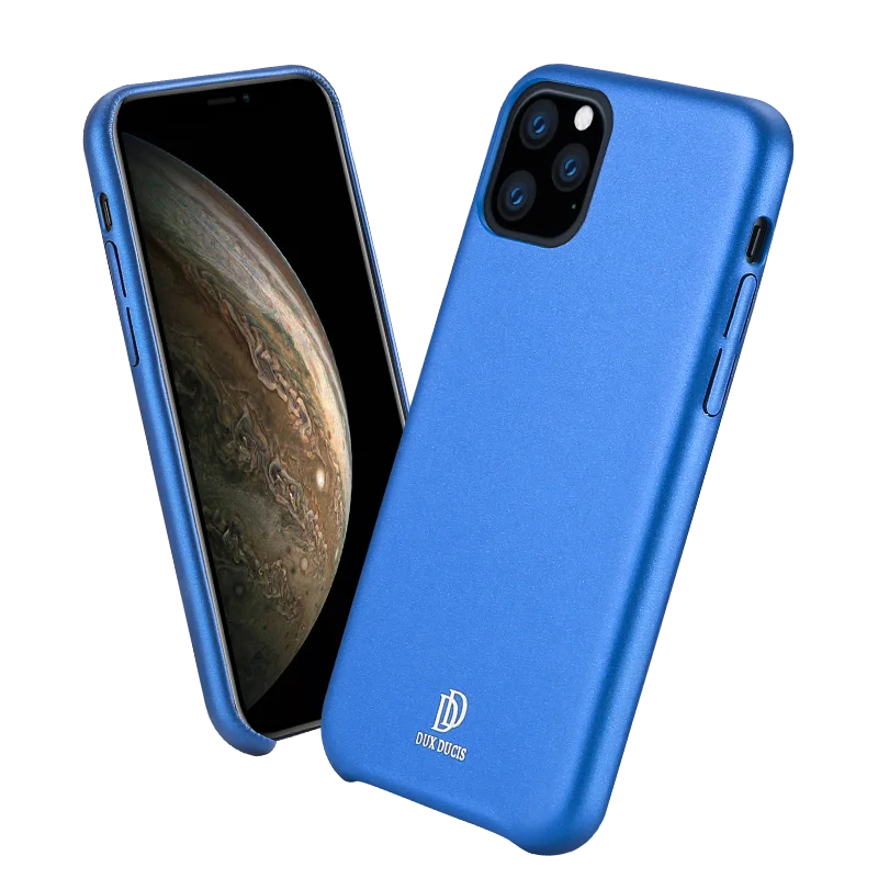 Синий Чехол для Apple iphone 11 Pro, новинка,, Ультратонкий Мягкий чехол из искусственной кожи для iphone 11 Pro max - Цвет: Синий