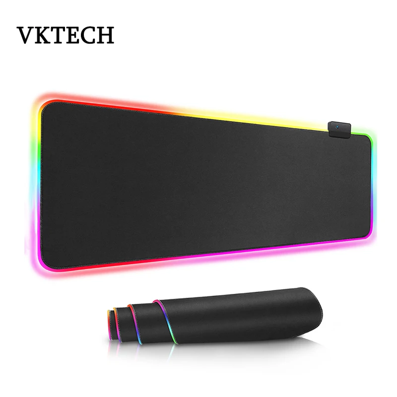 RGB игровой коврик для мыши, большой USB коврик, компьютерный коврик для мыши, светодиодный, светящийся, негабаритный, красочное освещение, Игровая клавиатура, Настольный коврик