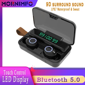

F9-30 TWS Bluetooth 5.0 Earphones Fingerprint Touch Headset HiFI Stereo Earbuds Wireless Waterproof Sport Headphones For Samsung
