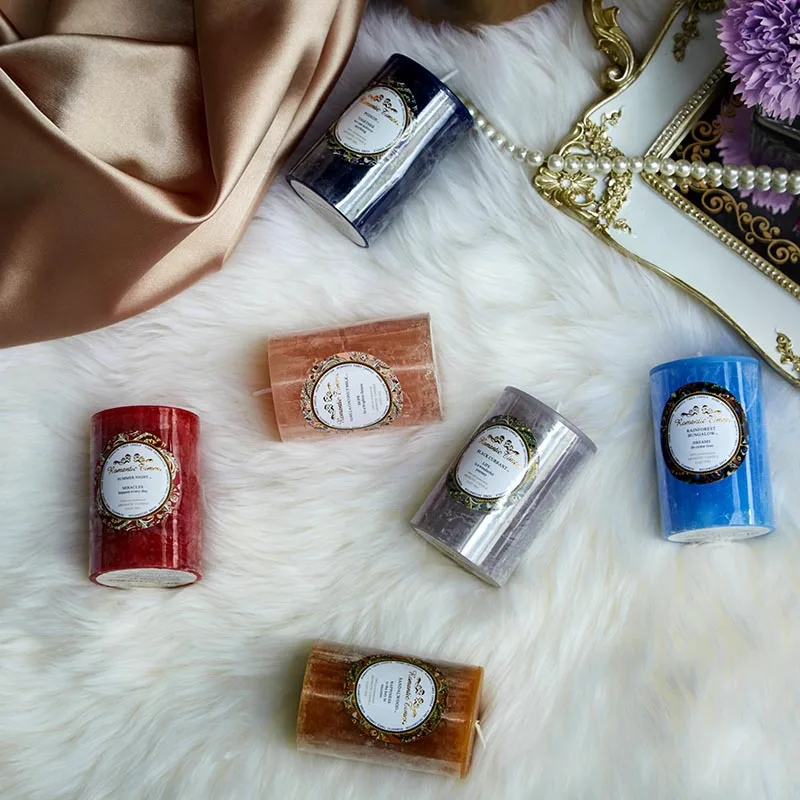 Household Smokeless Column Wax Scented Candles Church Wedding Birthday