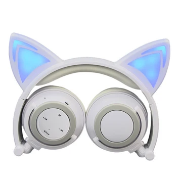 

headset auriculares plegables auriculares con para jueg Tf auriculares Cat Ear Bluetooth Luminous Headset