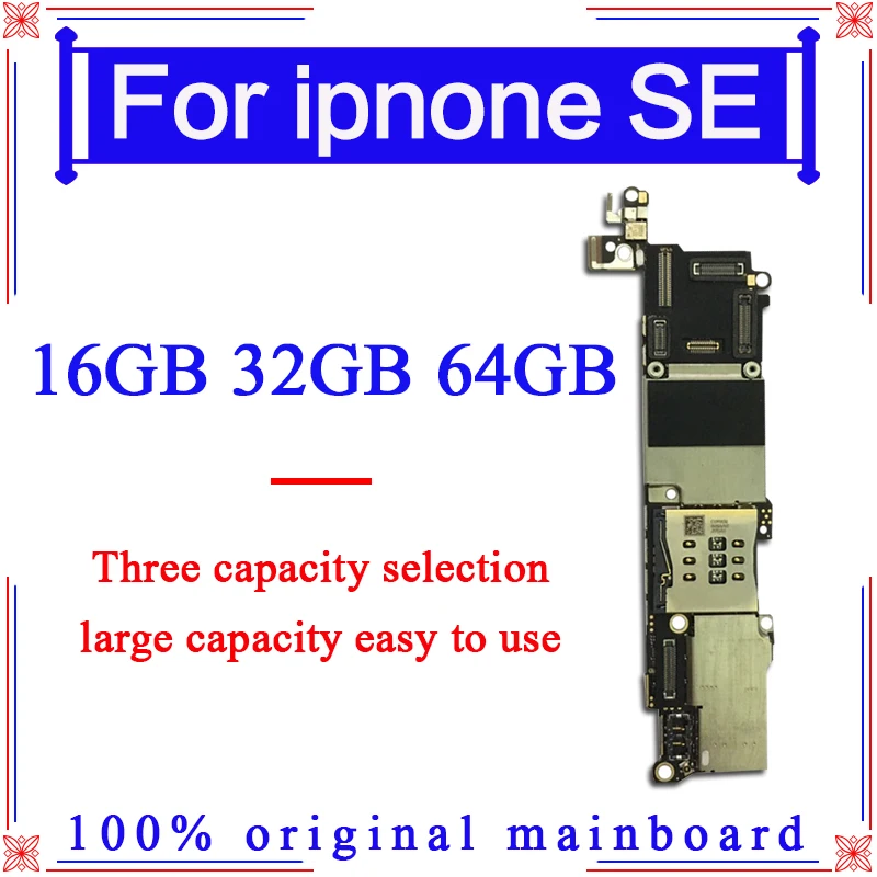 С/без Touch ID для iphone SE материнская плата, разблокирована для iphone 5SE SE материнская плата с системой IOS