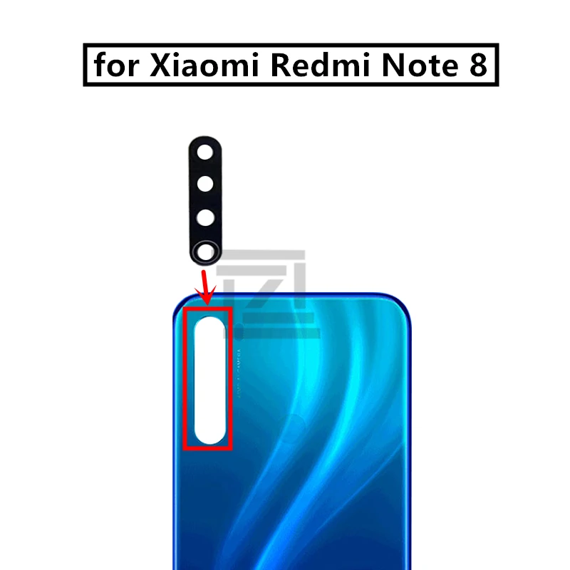 2 шт. для Xiaomi Redmi note 8 камера со стеклянными линзами задняя крышка для камеры note 8 pro камера со стеклянными линзами Замена запасных частей с клеем - Цвет: note 8