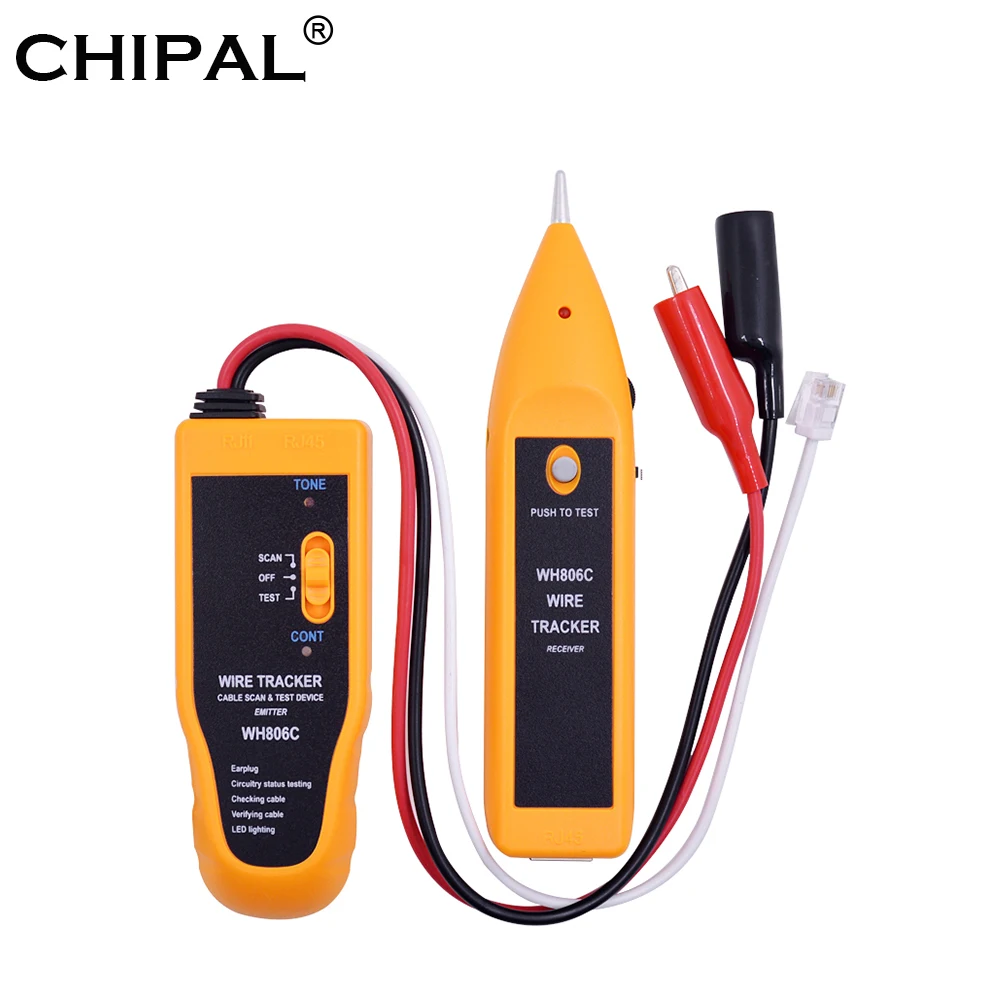 CHIPAL WH806C локальной сети трекер телефонный проводной кабель тестер для Cat5 Cat6 RJ45 RJ11