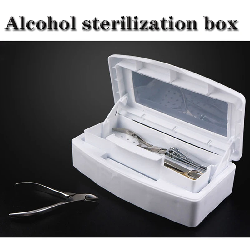 

Alcohol Nail Sterilizer Tray Disinfection Box For Manicure Sterilizer Clean Nail Metal Tools Alcohol Disinfection Nails Box