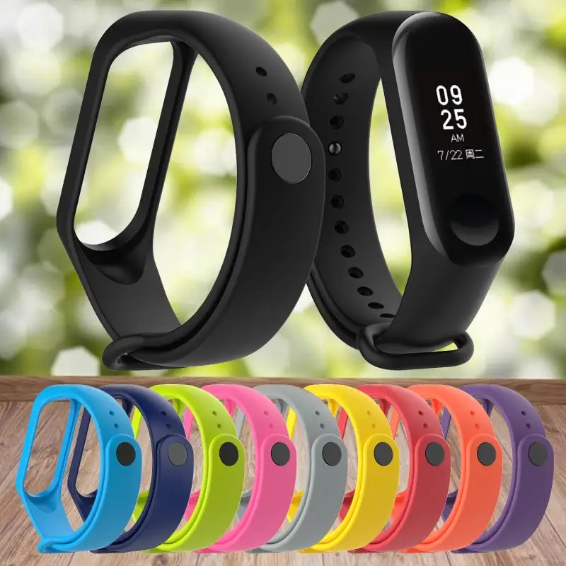 Ремешок для смарт-часов Xiaomi Mi Band 6 5 4 3 Силиконовый водонепроницаемый сменный
