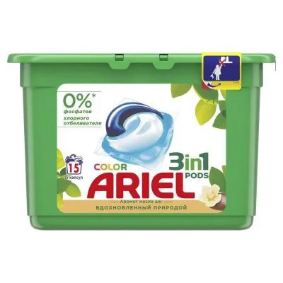 Капсулы для стирки «Масло ши. Color» Ariel Pods, 15 шт