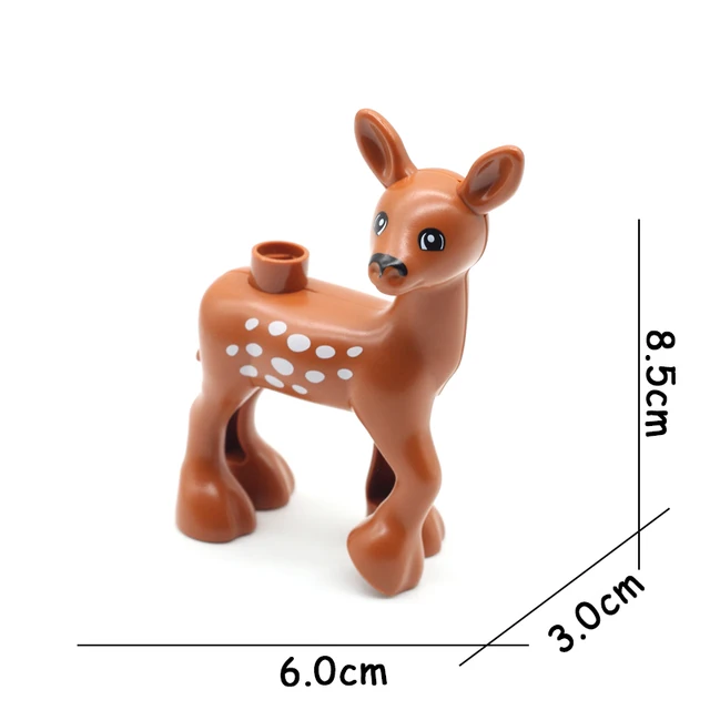 Big Size Building Blocks Animal Accessories Farm Figures Pig Rabbit Chicken Duck Dog Cat Bird horse Cow Sheep DIY Toys Gifts Deer