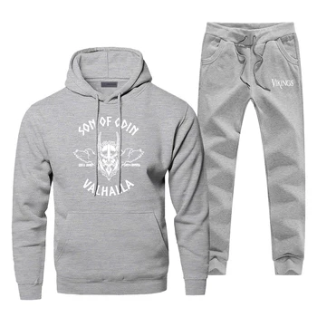 

Sons Of Odin TV Show Fashion Men's Full Suit Tracksuit Valhalla Hip Hop Balck Men's Sets Viking Casual Fitness Sportsman Wear