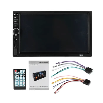 

7018B Double 2 Din Car Video Player 7 inch Press Screen Multimedia player MP5 Player USB FM Bluetooth