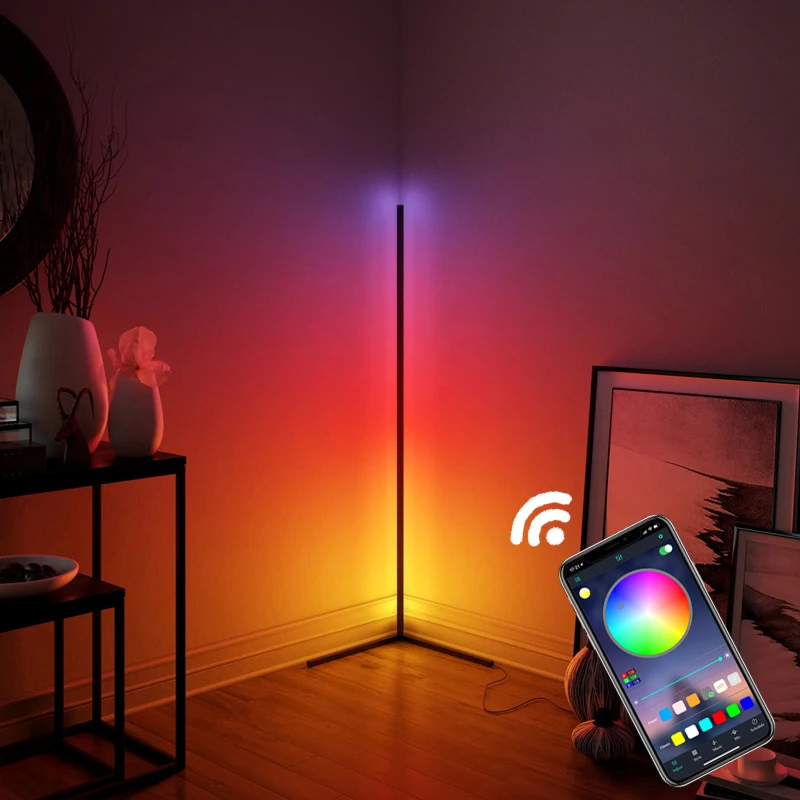 Скандинавская декоративная домашняя светодиодная напольная лампа RGB комнатное