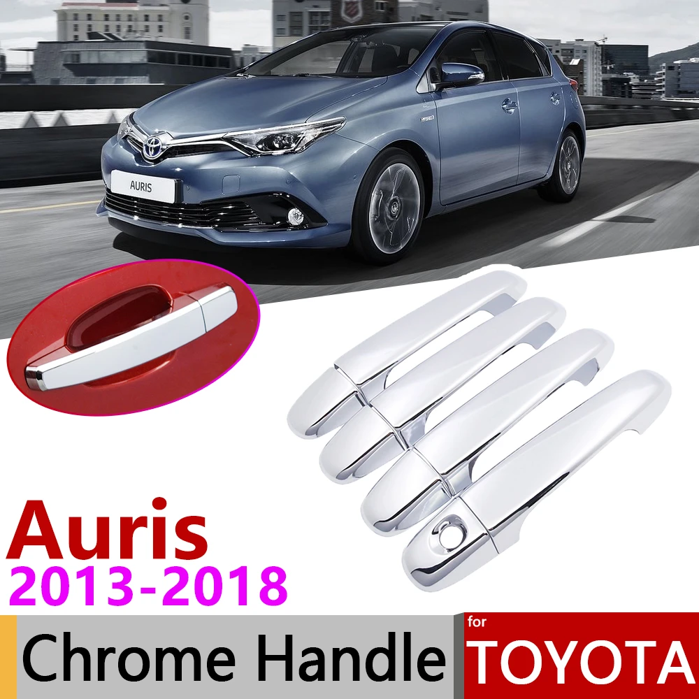 Manija de puerta cromada Toyota Auris E180 Hatchback (AU) Scion iM 2013 2018, accesorios para coche, pegatinas, juego de molduras, 2015, 2017|Pegatinas para coche| -