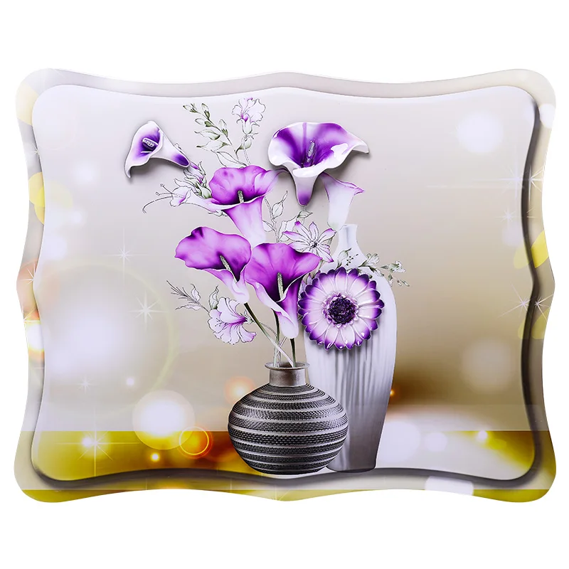 Restaurant Meter Box Decorative Painting European Stereo 3d Embossed Electric Door Mural - Цвет: Сливовый
