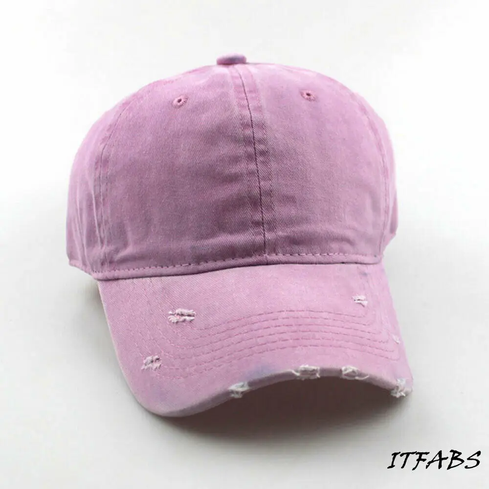 Hirigin Твердые хип-хоп snapback шапки пары шапка мужская женская чистого хлопка бейсболки сделать старый якорь пиратского корабля gorras мыть кепки - Цвет: Розовый
