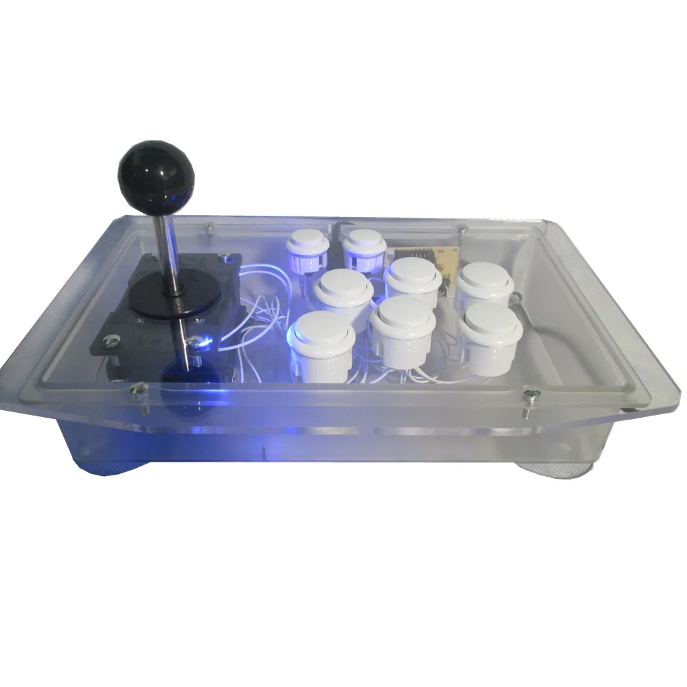  Cdragon Arcade Joystick White box led light USB Fighting Stick Gaming Controller Gamepad Video Game