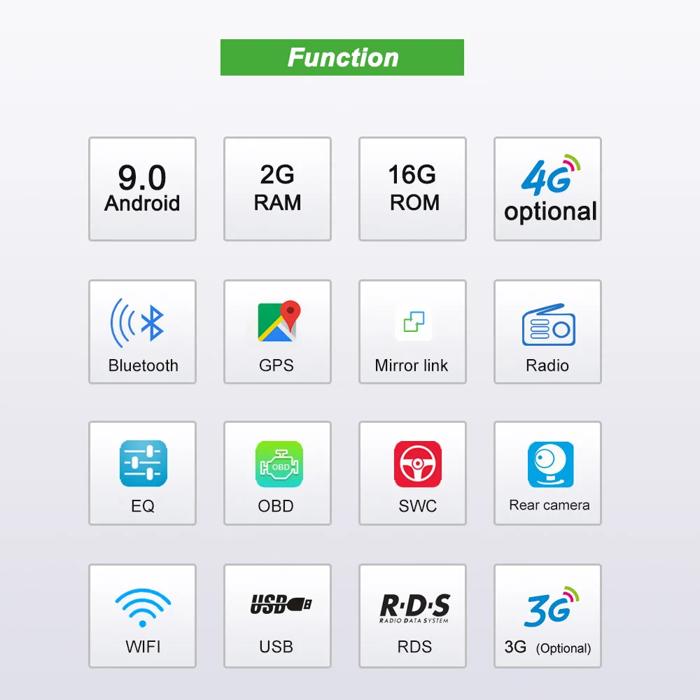 Clearance Bonroad Android 9.0 Car Multimedia Player For Mitsubishi outlander lancer asx car video GPS Navigation radio RAM 2G ROM 16G 2