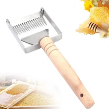 Удобное оборудование для пчеловодства, скребок для раскачивания меда, меда, гребень, скребок с деревянной ручкой, инструмент для раскачивания, вилка для пчеловодства