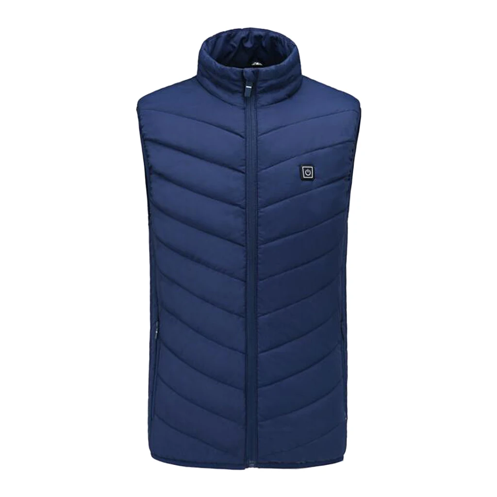 Men Outdoor USB Infrared Heating Vest Jacket Electric Heated Warm Jacket