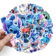 

10/30/50pcs Disney Lilo & Stitch Cartoon Stickers Aesthetic Waterproof Cute Kid Toy Stickers Decals for Laptop Diary Phone Bike