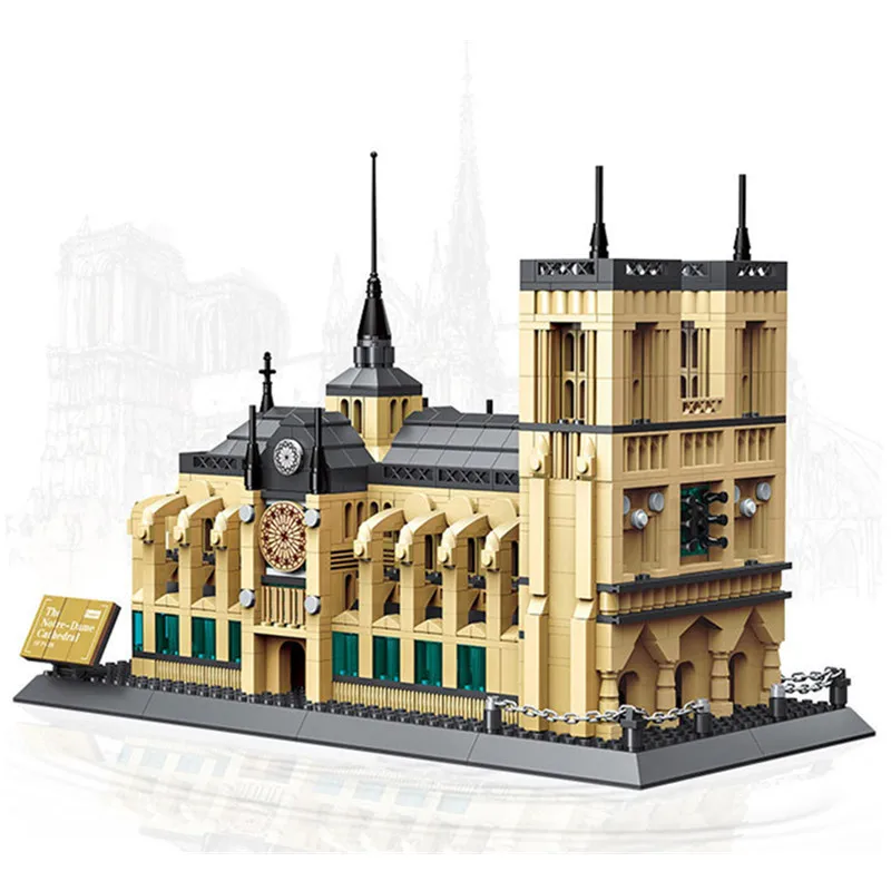 

New Famous Architectural Attraction Notre Dame De Paris Leaning Tower London Tower Bridge Puzzle Assembling Building