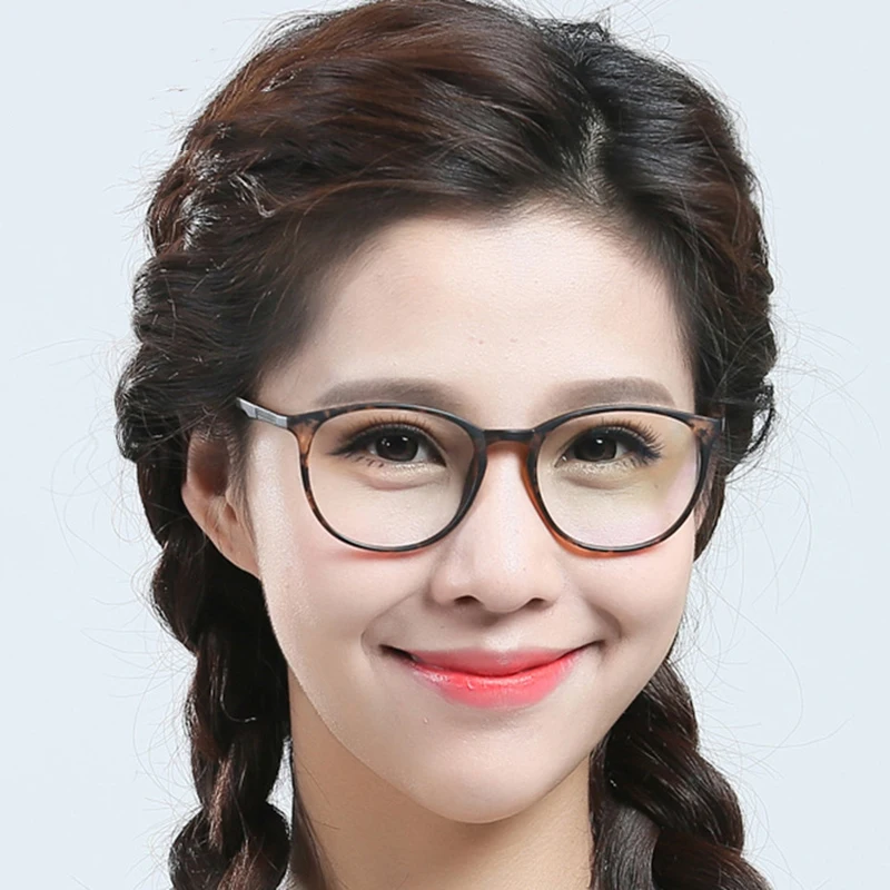 Vazrobe Glasses Women Tr90 Spectacle Unisex Round Girl Nerd Full Rim Optical Lens Ultra-light Anti Blue Reflection Progressive |